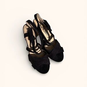 American Rag cie Black Strappy Wedge Heels